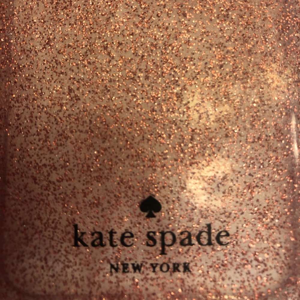 Kate Spade flexible pink glitter case for iPhone 8